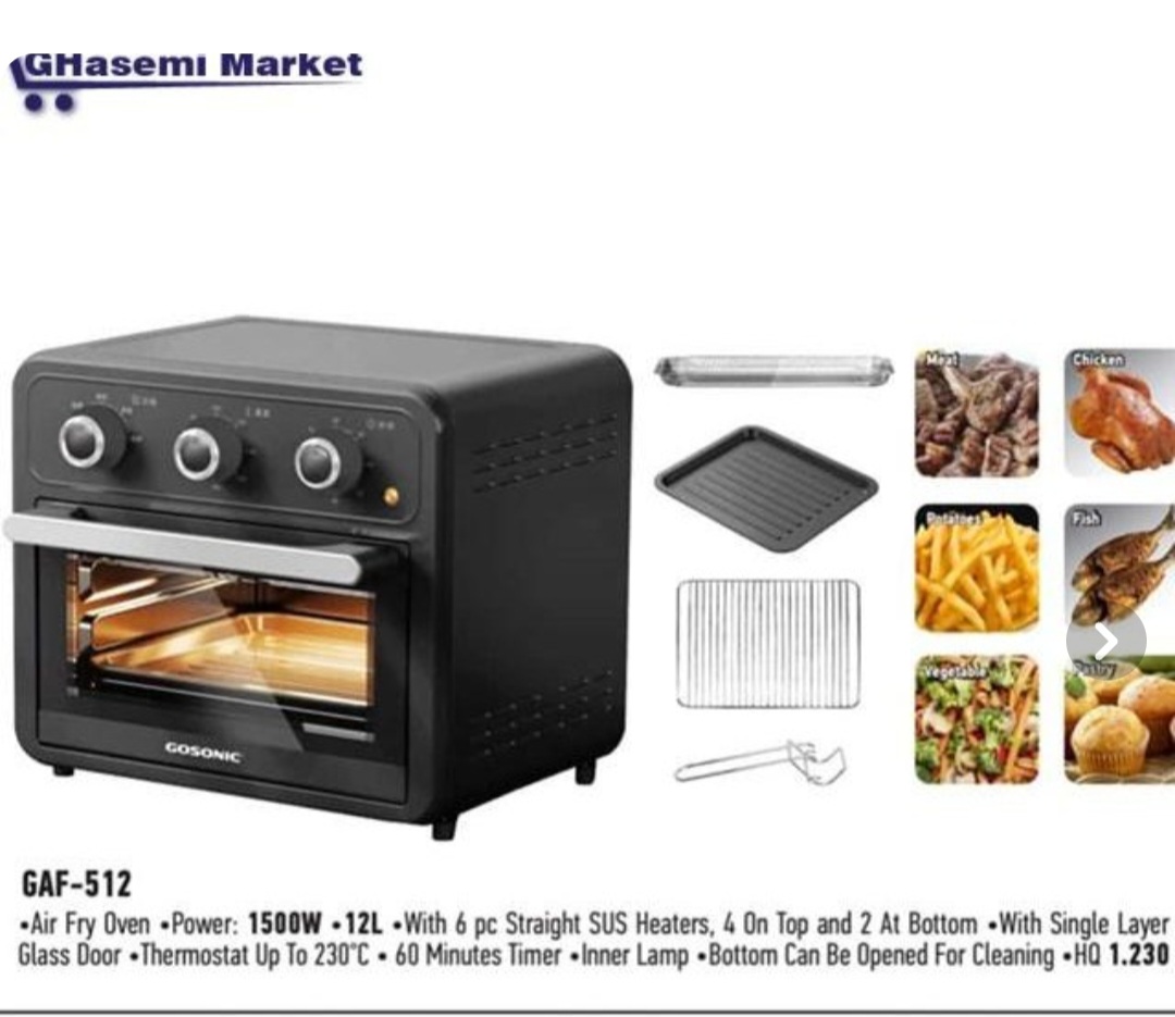 سرخ کن گوسونیک 512 بدون روغن ظرفیت 12 لیتر - اصلی