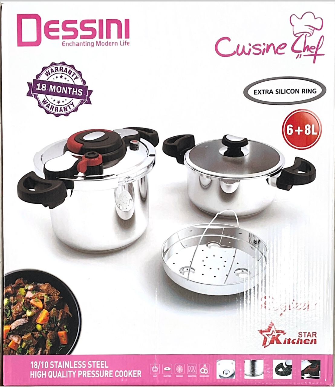 زودپز دوقلو دسینی 6 8 لیتر - اصلی