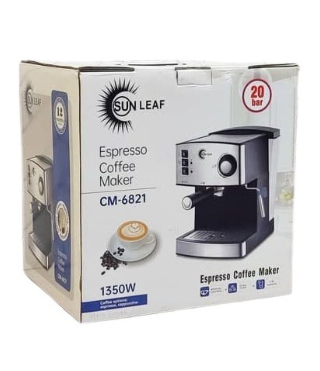 اسپرسوساز 20 بار آنالوگ 1.6 لیتر CM-6821 سان لیف