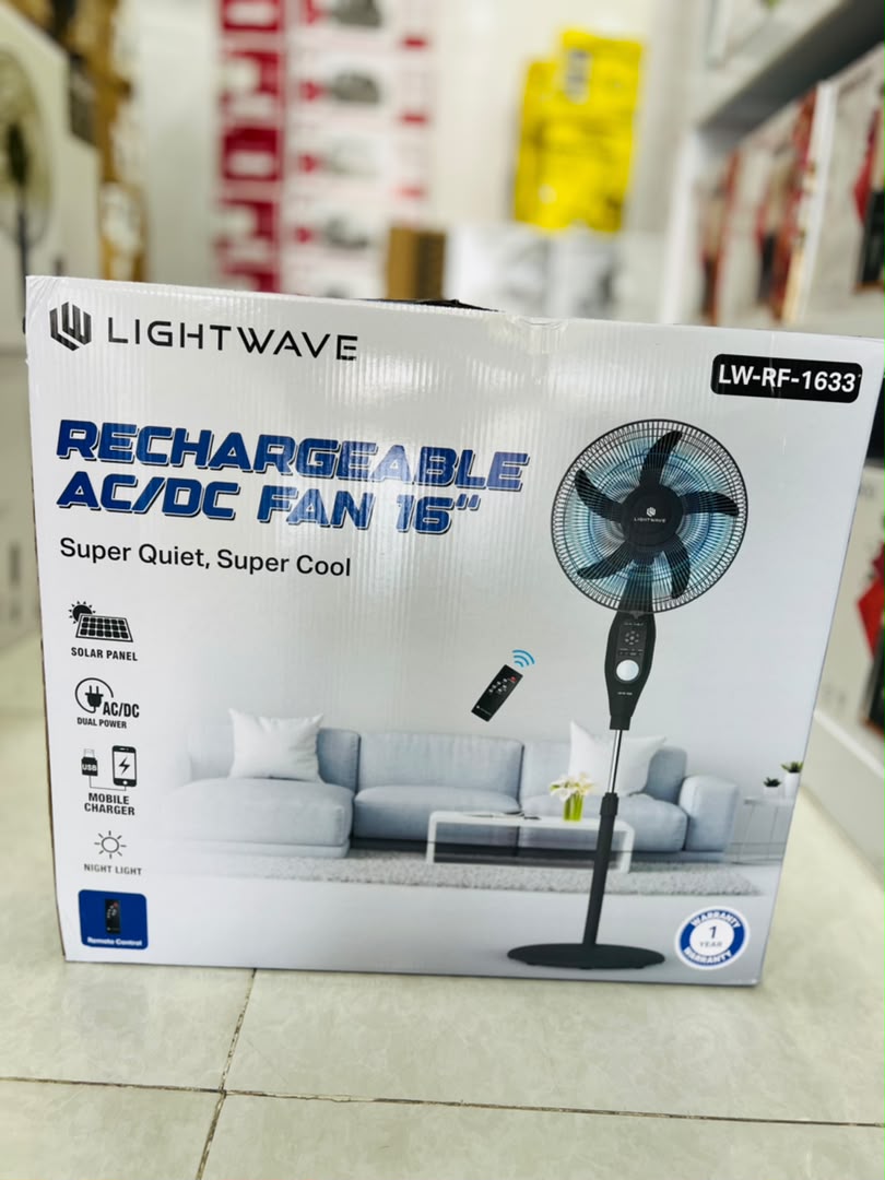 پنکه شارژی لایت ویو مدل LW-RF1633 سایز ۱۶ اینچ - اصلی