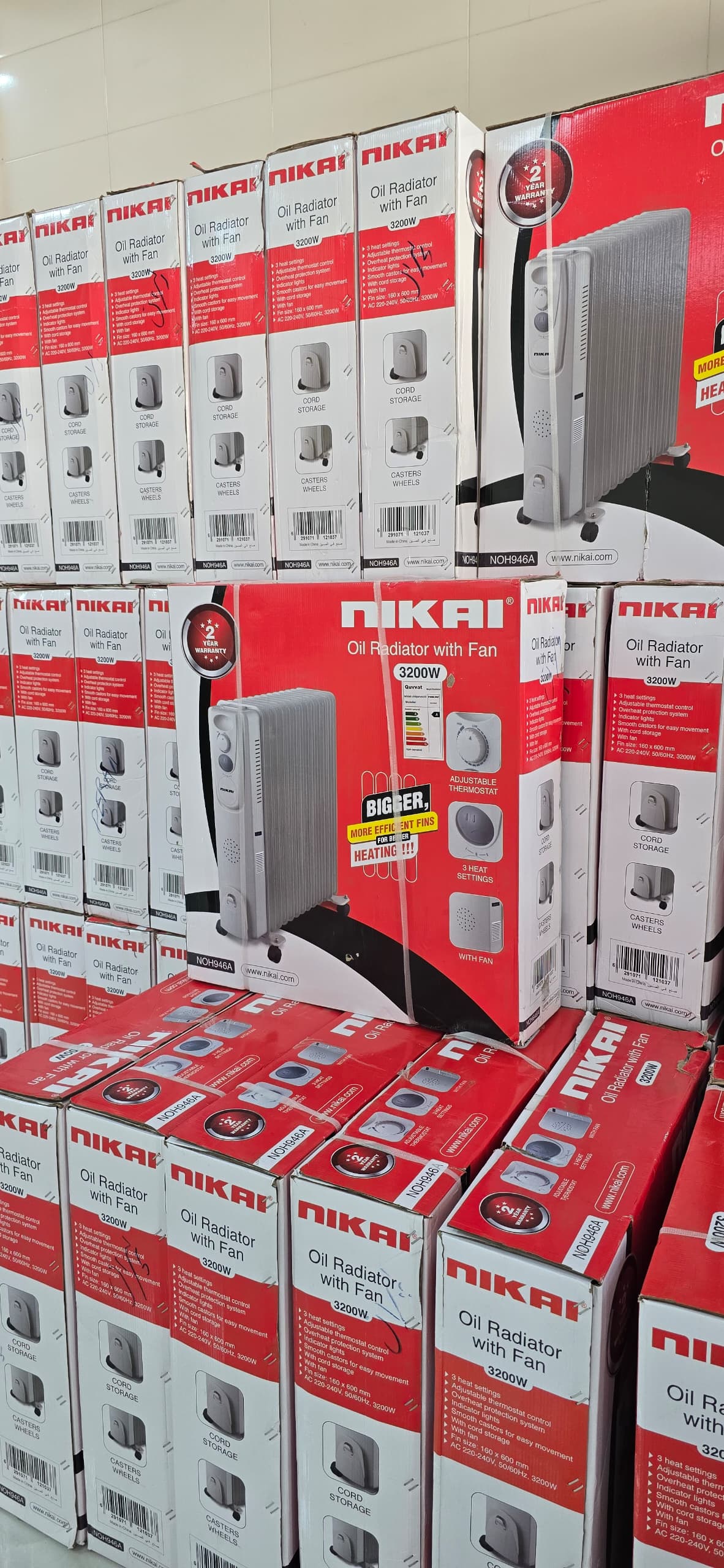 شوفاژ برقی ۱۳ پر فن دار نیکایی مدل NOH946A