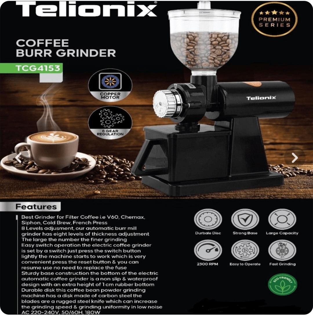آسیاب قهوه تلیونیکس مدل TCG4153 توان 180 وات - اصلی